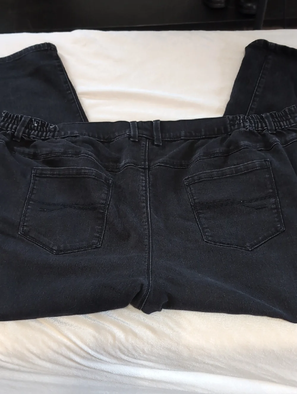 Women's Size 26 Petite Catherines Right Fit Curvy Straight Leg Black Jeans
